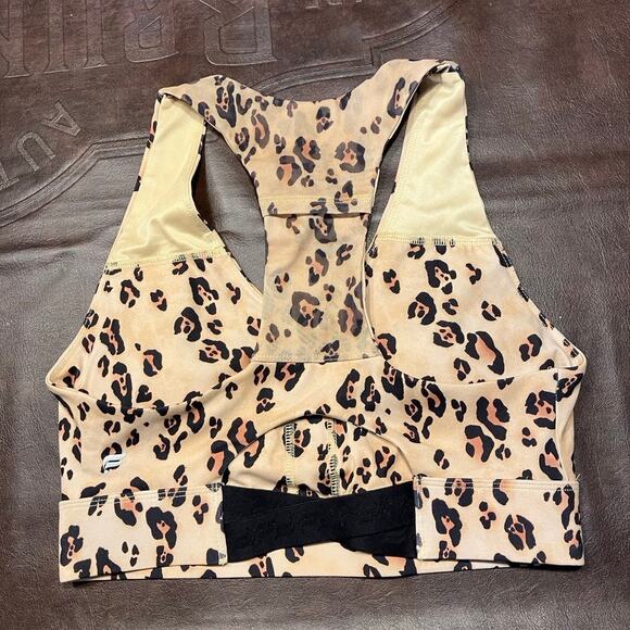 Fabletics Pump Two Piece Set Desert Leopard Womens Small New Active Athleisure - Picture 9 of 16